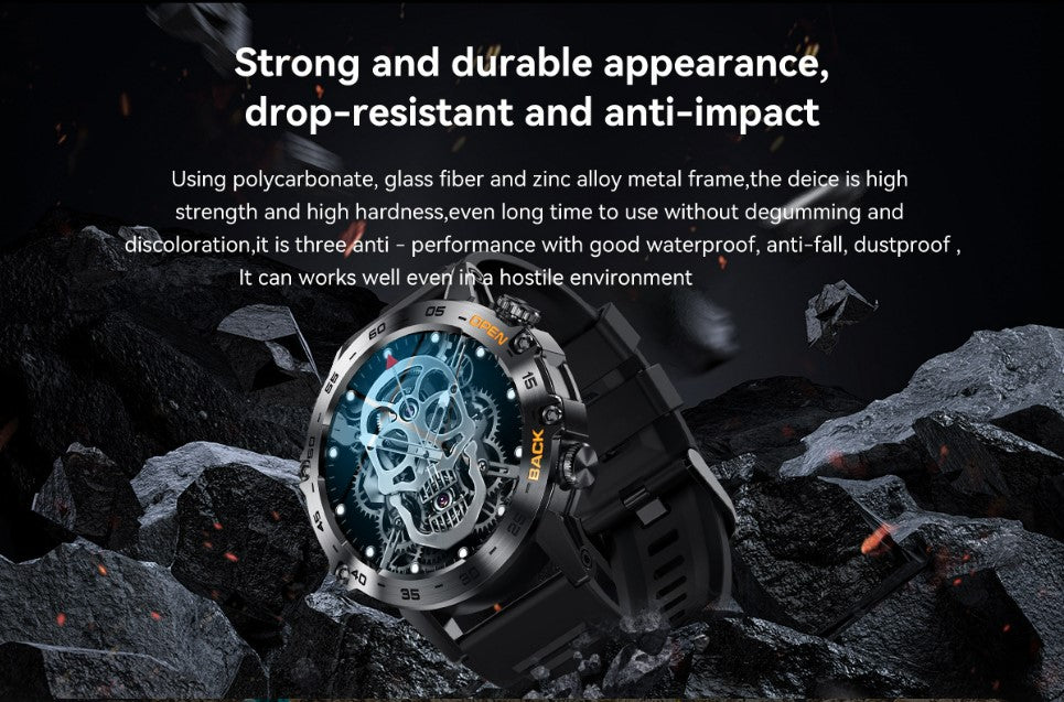Smart Watch K52 Watches Men Wome Sports Fitness Modes Bluetooth Call Health Monitor 400mah 1.39Inch HD Smartwatch - Orange_1